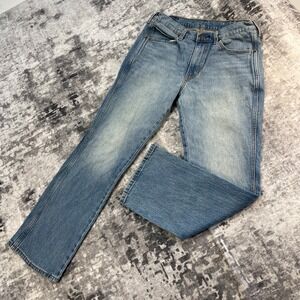 Levi Strauss & CO Mens 32x30 Jeans Solid Denim Regular Fit Blue Strech Heritage